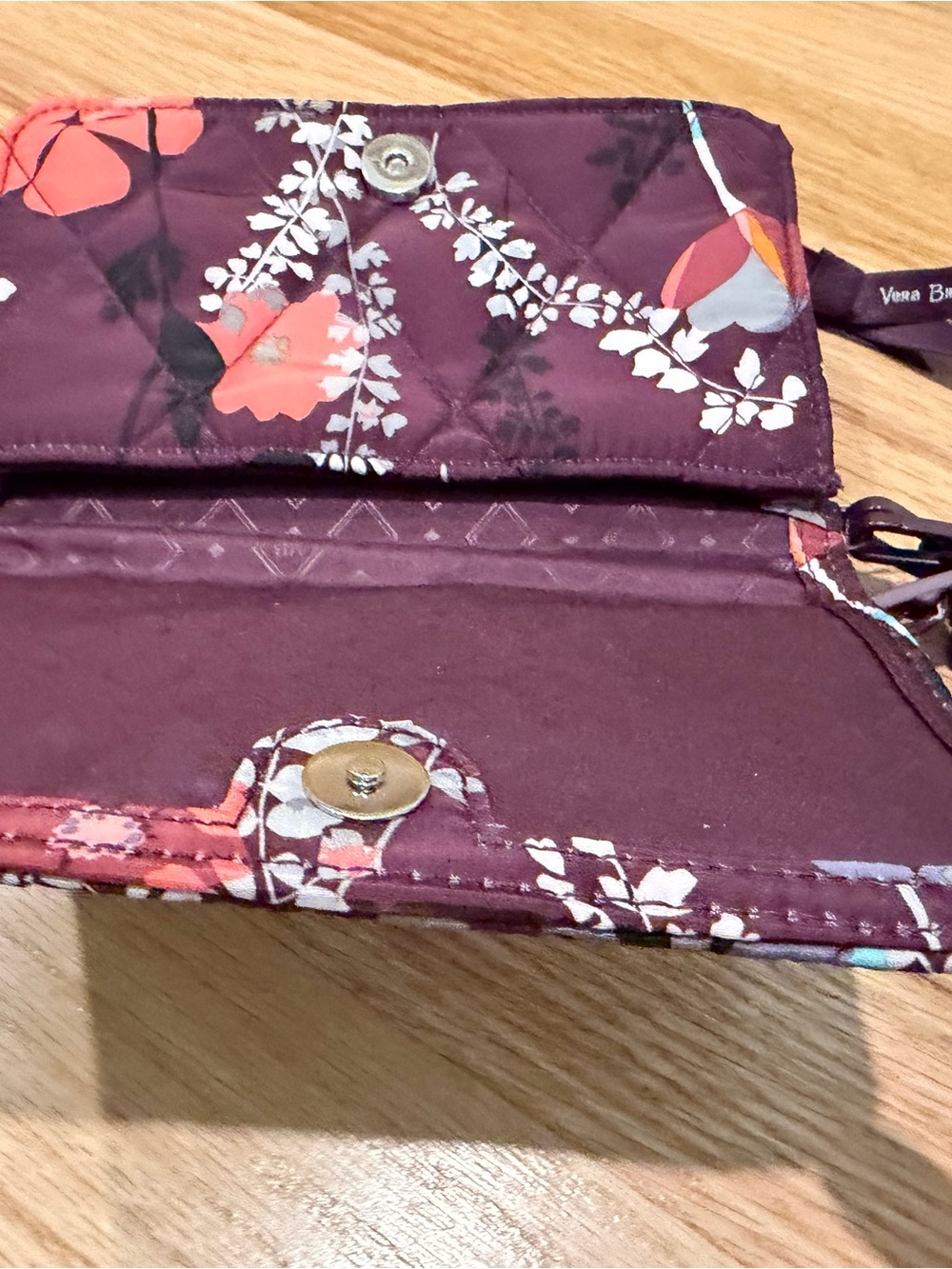 Vera Bradley pressed flowers ultralight RFID 3 in 1 Crossbody bag/wallet - Picture 5 of 10
